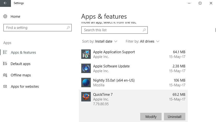 QuickTime for Windows 10 gHacks Tech News