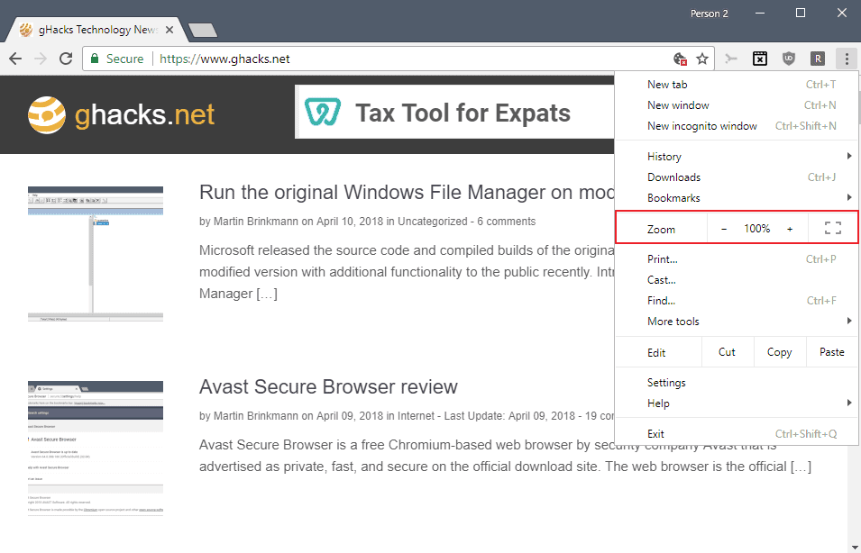 The ultimate Google Chrome Zoom guide gHacks Tech News