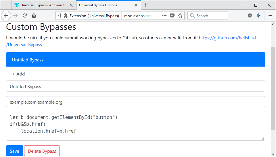Bypass link shortener URLs that require action gHacks Tech News