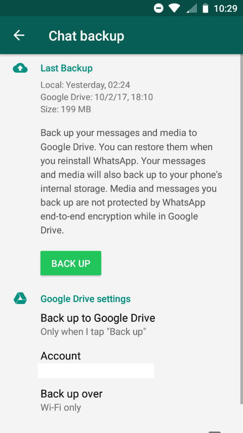 WhatsAppBackups werden nicht verschlüsselt