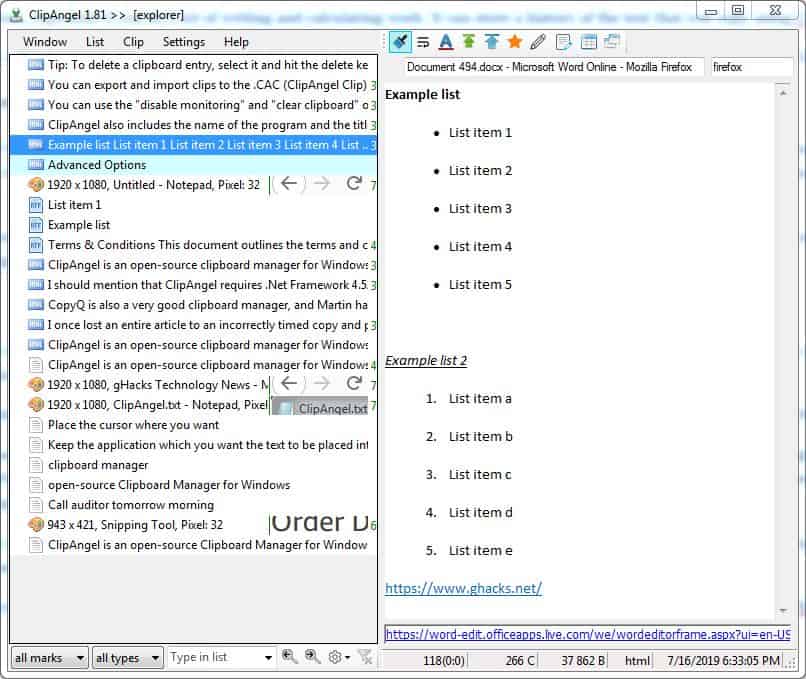 ClipAngel is an opensource clipboard manager for Windows gHacks Tech News