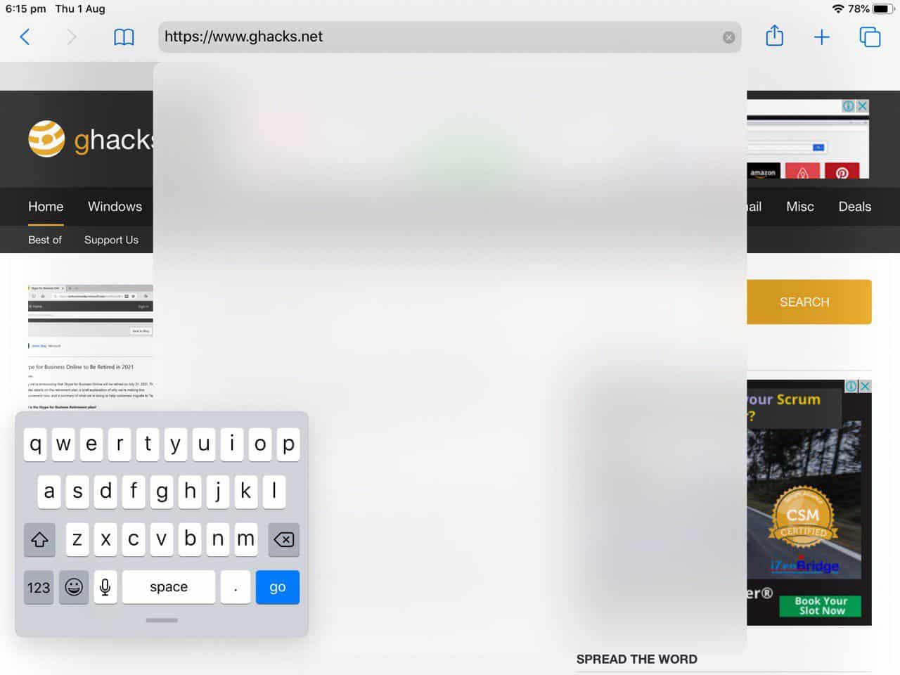 How to enable the swipe keyboard in iPadOS gHacks Tech News