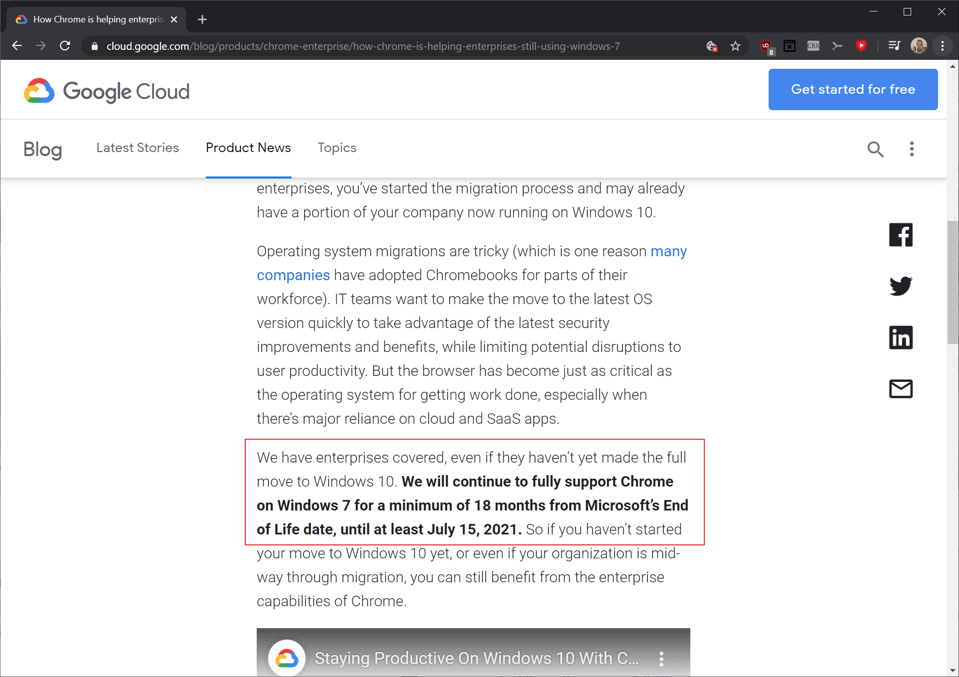 Google Chrome will support Windows 7 until at least July 2021 gHacks