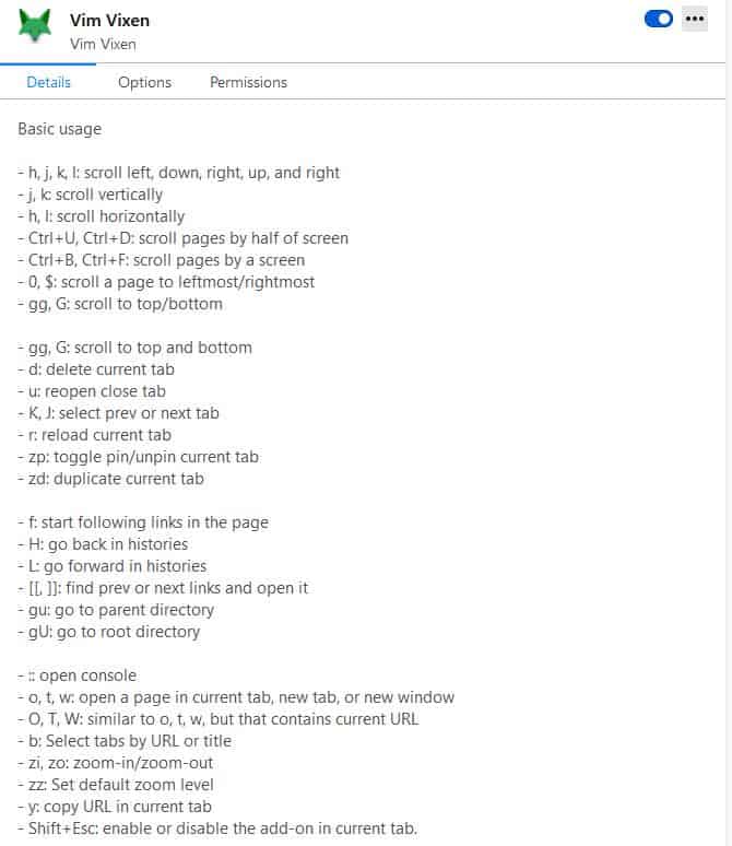 Browse the web using keyboard shortcuts with the Vim Vixen extension