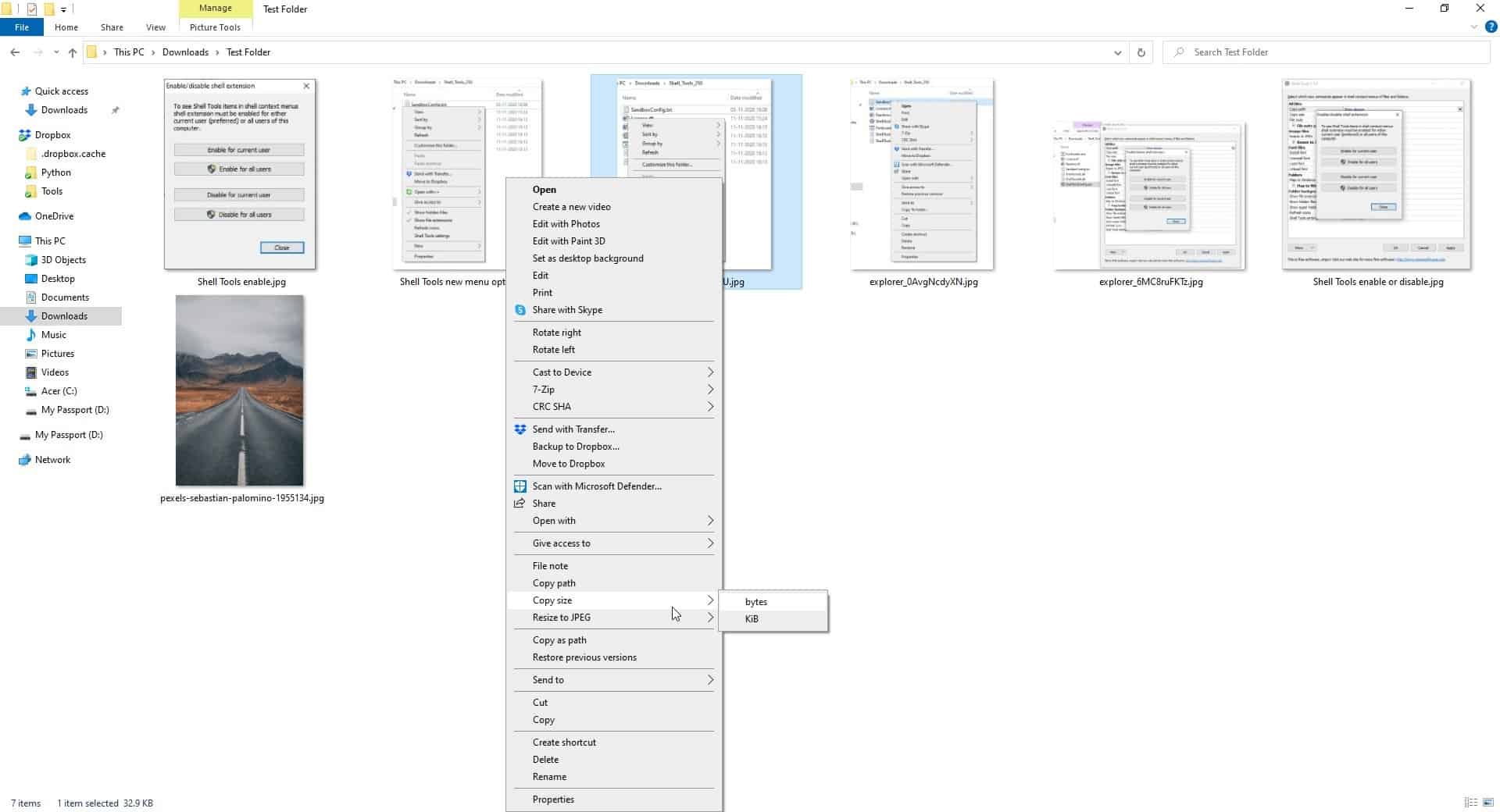 Shell Tools is a freeware program that adds some useful shortcuts to