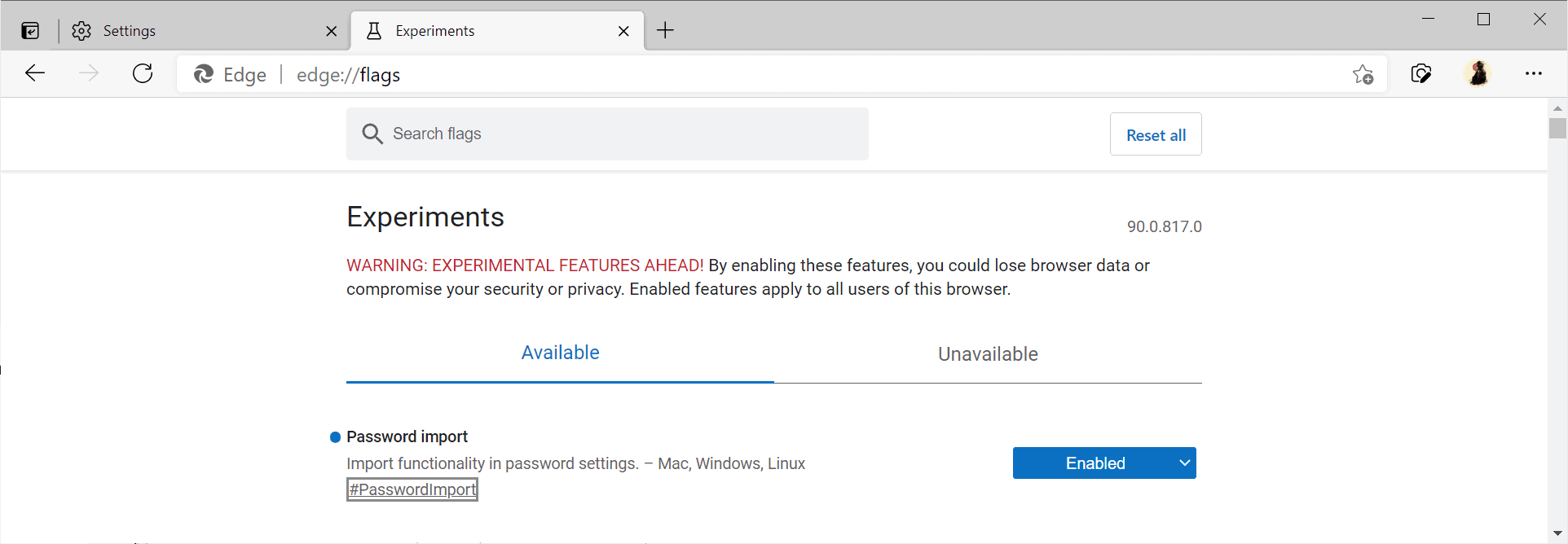 Microsoft is working on Password Import option for its Edge browser