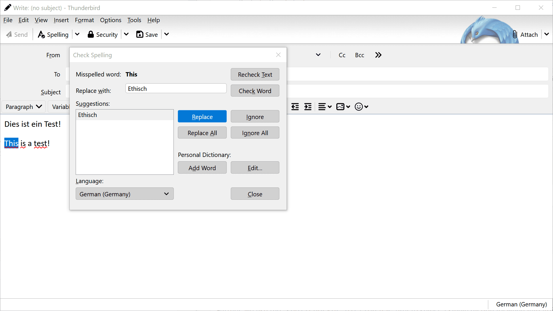 Thunderbird 102 support for multiple active spell checking