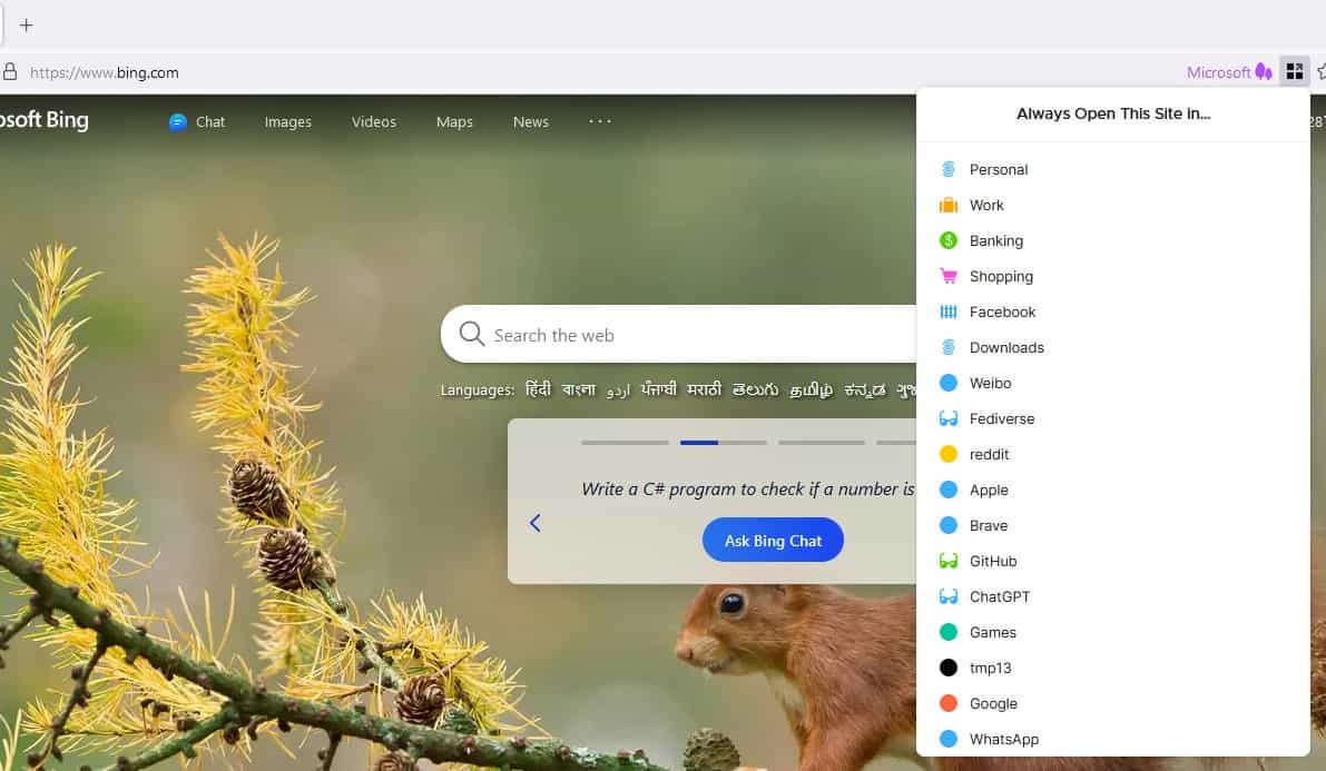 How to manage the site list in Firefox Containers gHacks Tech News