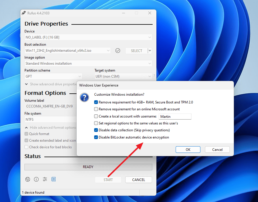 How to block Windows 11 from encrypting drives during installation