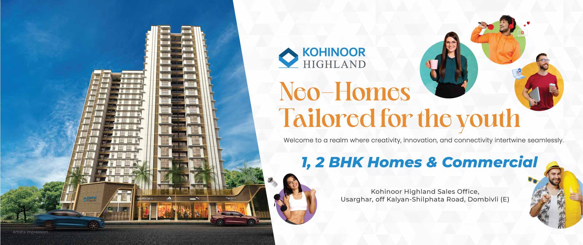 Kohinoor Highland Dombivli East 1, 2 BHK Flats For Sale