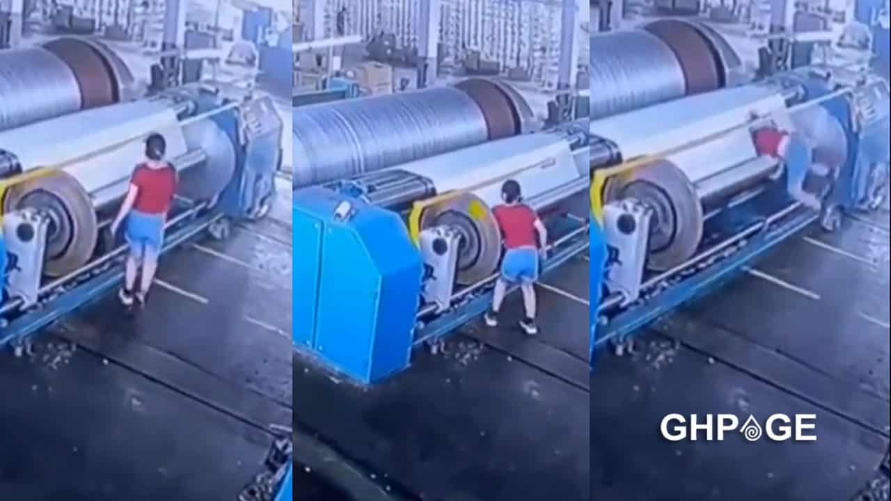 Lady nearly dies after factory machine traps her hand [Video] GhPage(012)