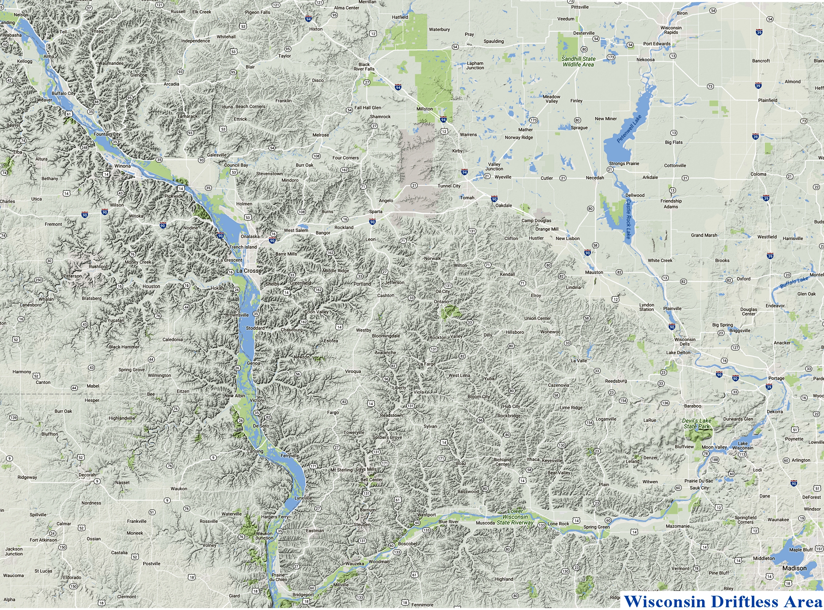 Driftless Area Road Map Last Update Friday, August 11, 2017