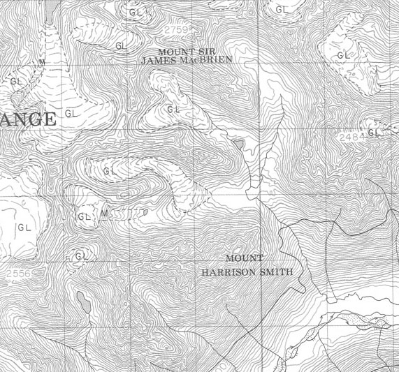 Cirques On A Topographic Map Schematic and Topo Maps of the Cirque of the Unclimbables