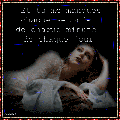 Tu me manques chaque seconde image animée GIF