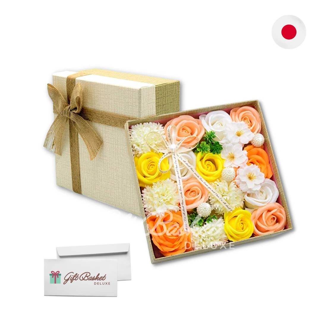 Soap Flower Gift Basket to Japan Online Gift Set Delivery Local