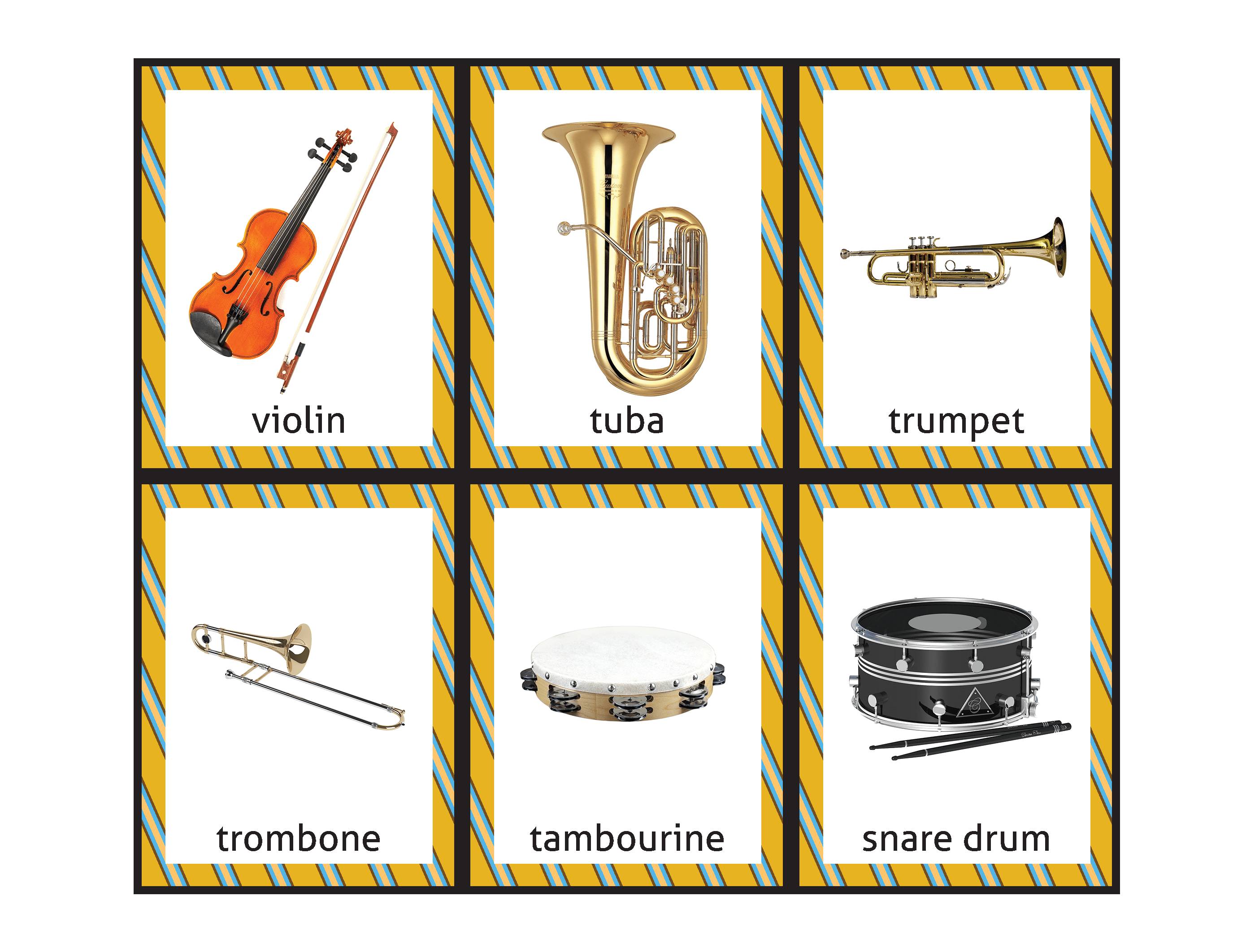 Musical Instruments Bingo Gift of Curiosity
