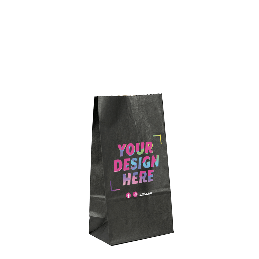 Custom Printed Coloured Gift Bags Black Kraft Paper Bags