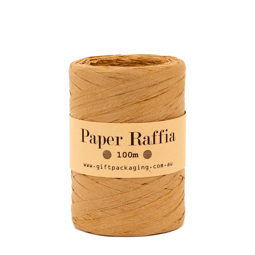 Paper Raffia 5mm x 100metres Kraft Brown