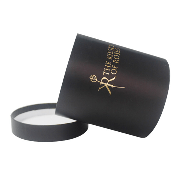 luxury custom printing black cardboard round box flower boxes