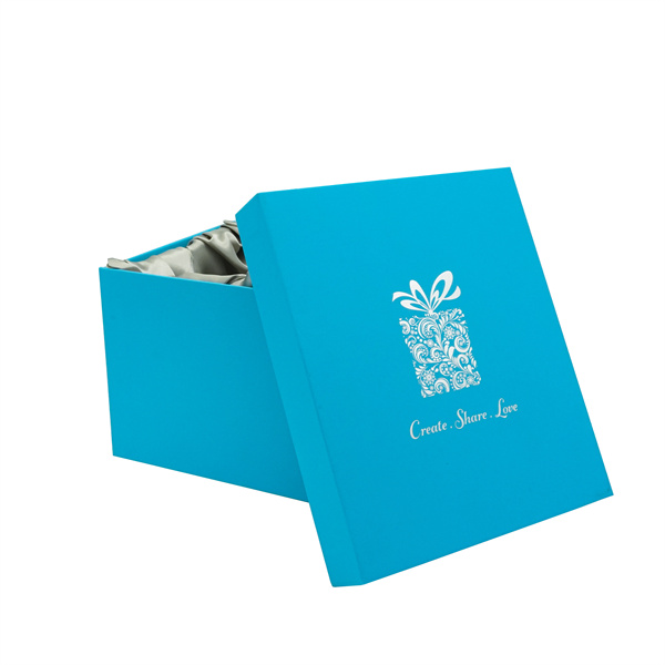 Custom square gift box with lid cardboard packaging wholesale