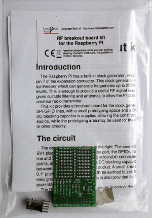 WSPR,FM, and RF signal generator for Raspberry Pi - Breakout board (KIT)