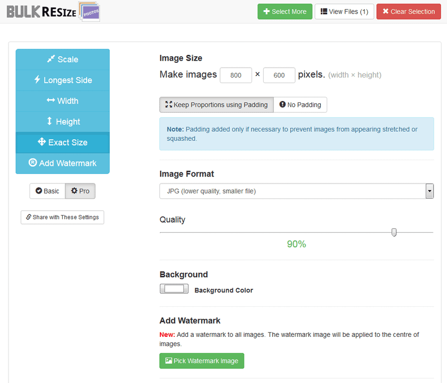 Bulk Resize Photos k本的に無料ソフト・フリーソフト