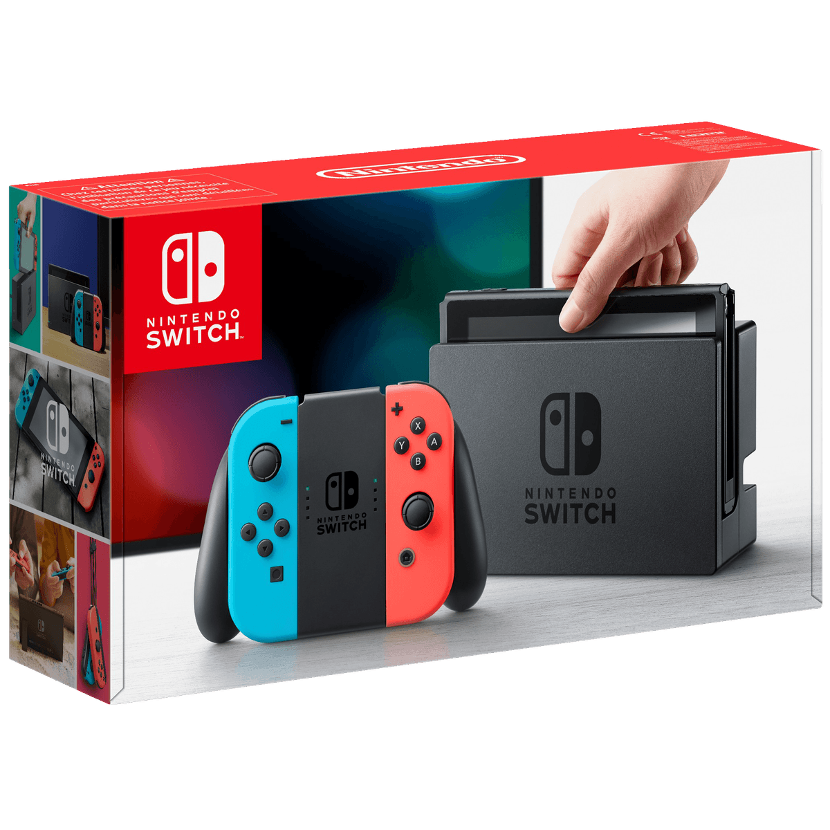 Nintendo Switch Pelikonsoli + Joy-Con Ohjain (Neonväri) - Nintendo Pelikonsoli - Gigantti