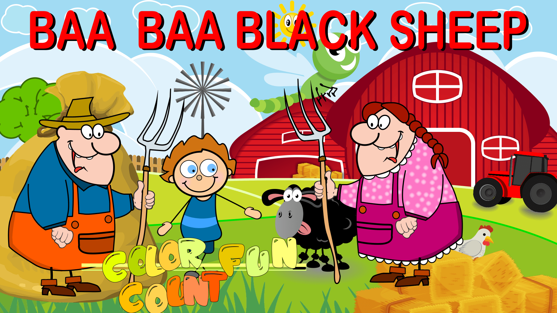 Baa Baa Black Sheep a Popular Nursery Rhymes by COLORCOUNTFUN