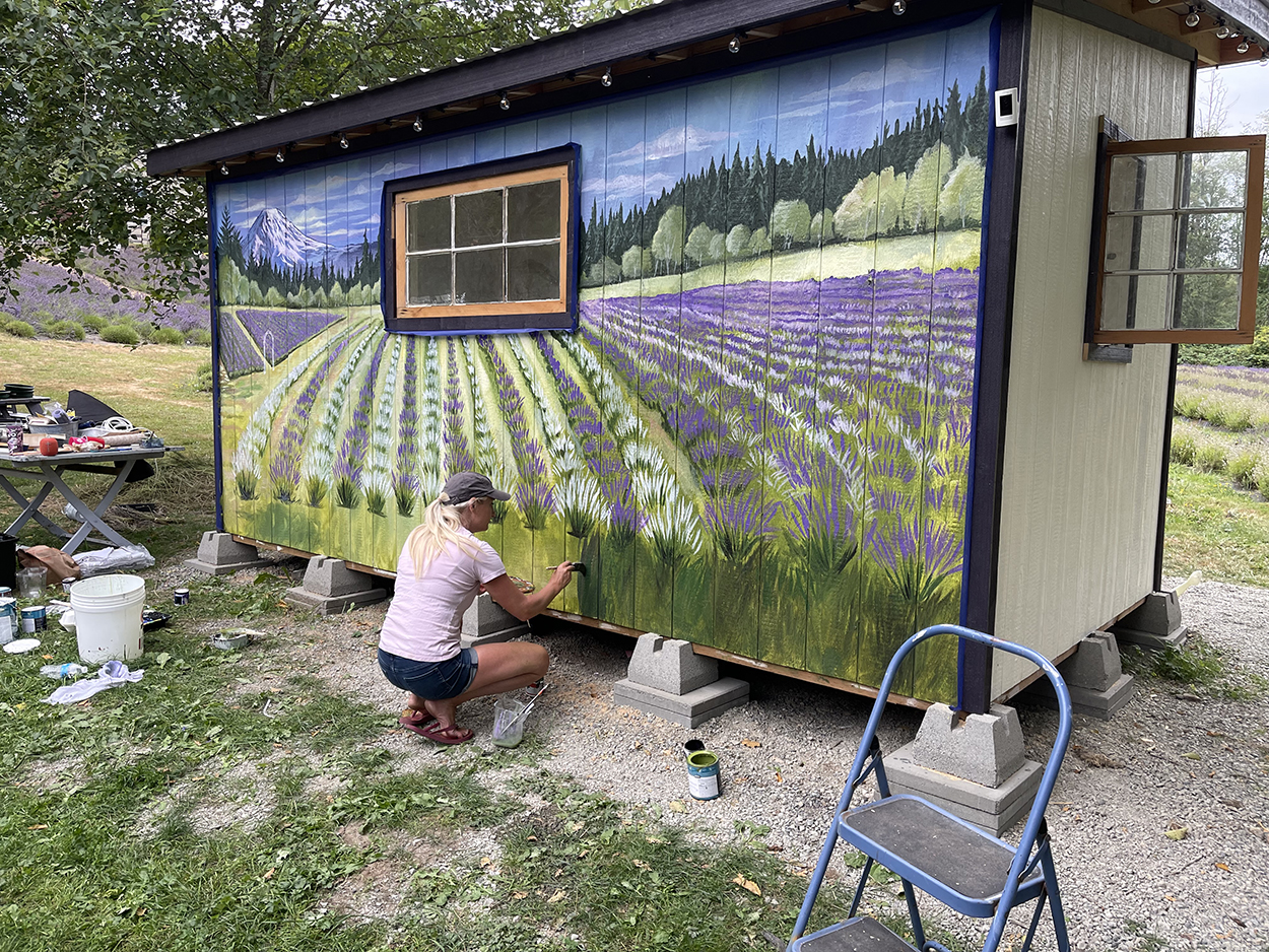 Forest bathing at Crescent Valley Lavender Farm Gig Harbor Now A
