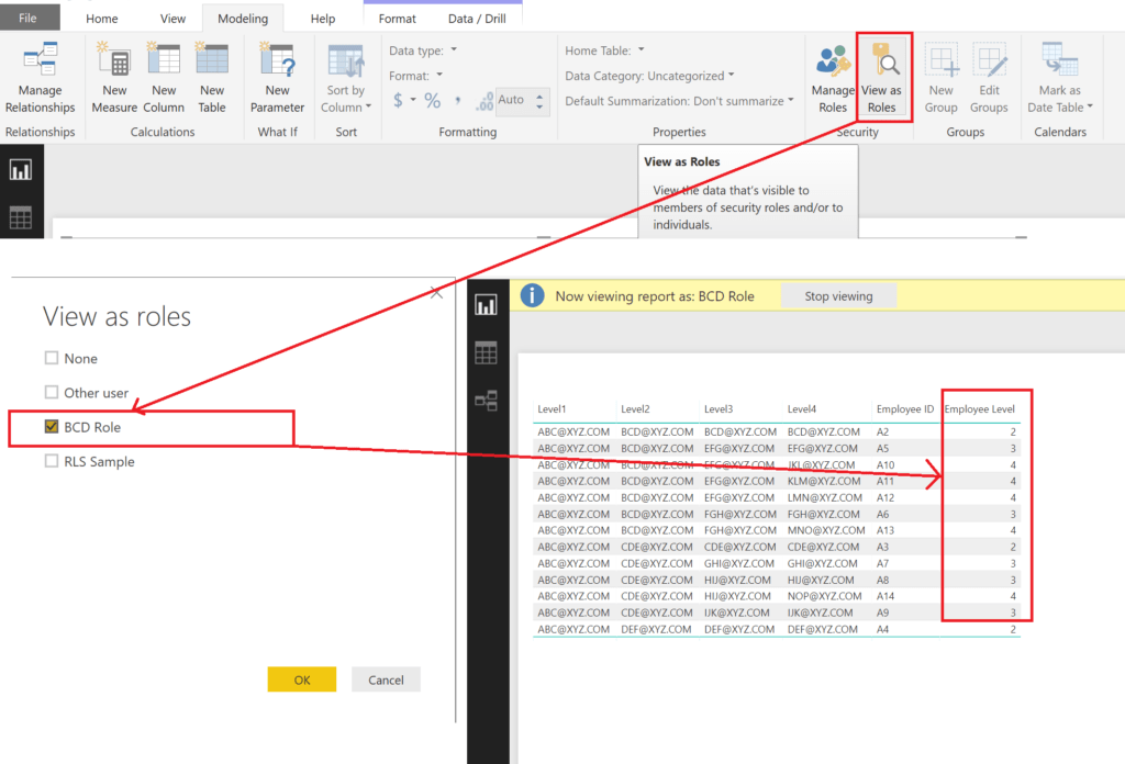 How to do Row Level Security in PowerBI Desktop and PowerBI Service
