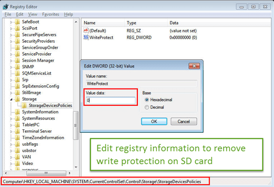 How to Remove Write Protection from SD Card