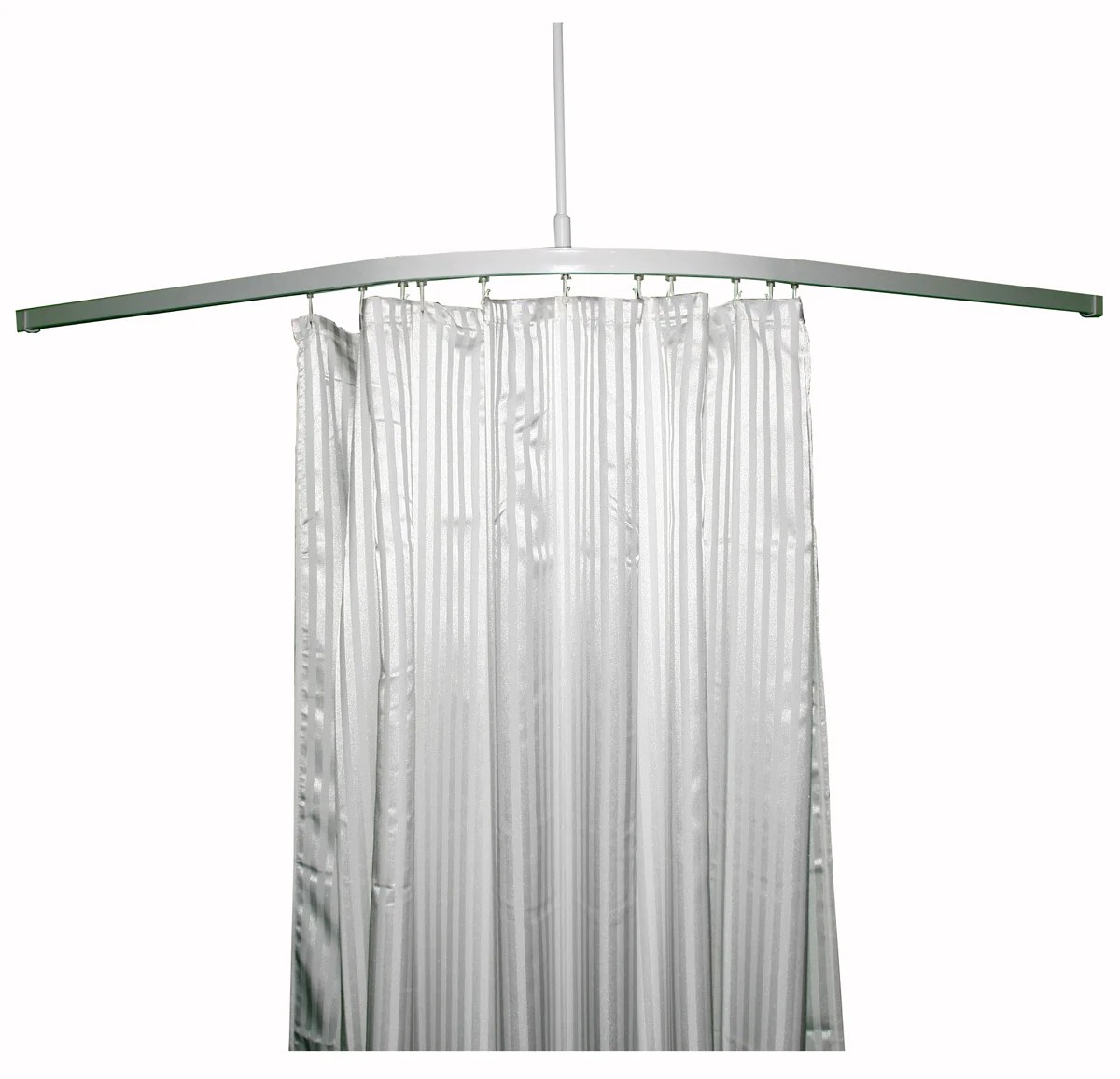 Weighted Shower Curtain and Shower Rod for Accessible Home