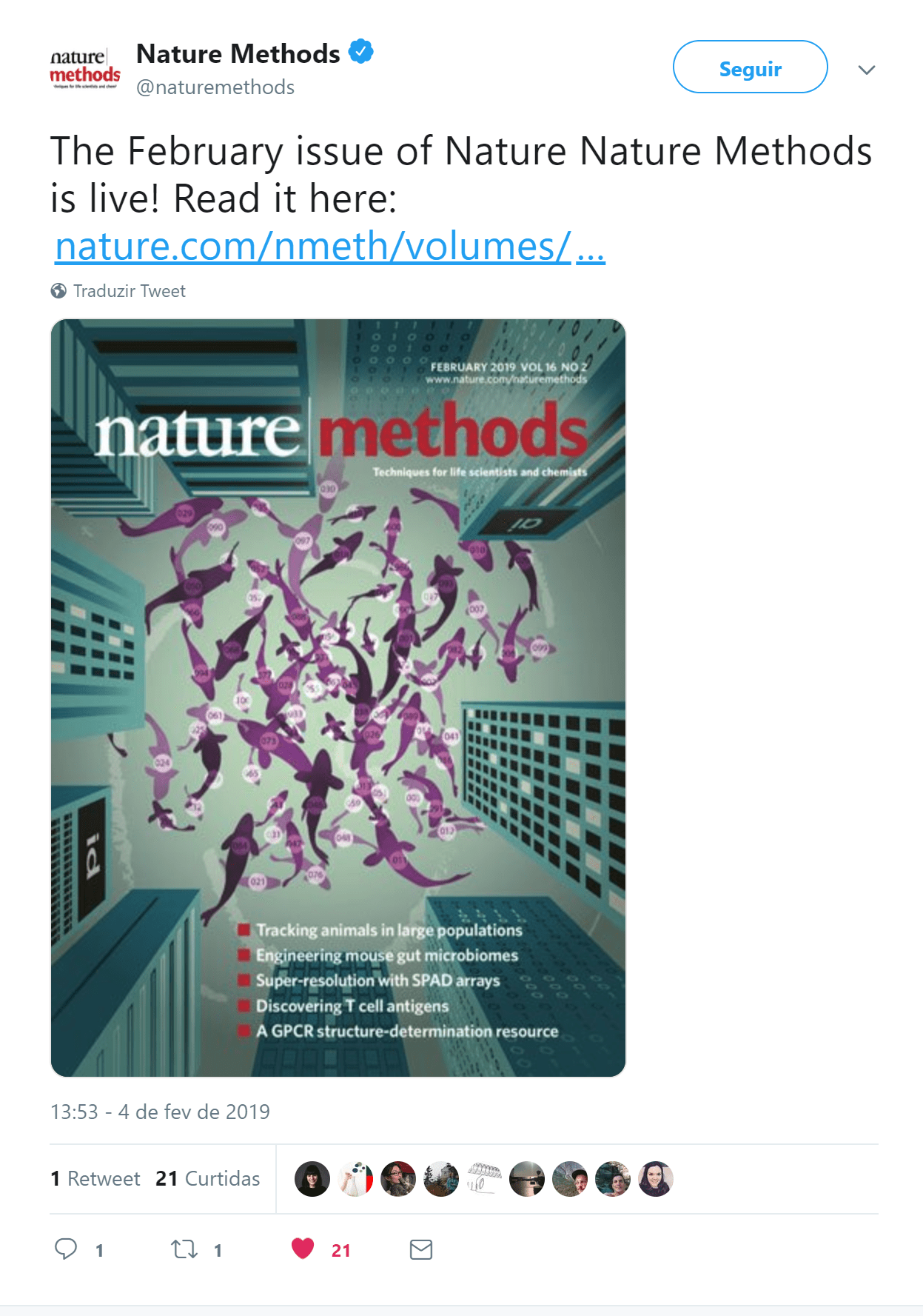Nature Methods cover for Ferrero et al. 2019 Gil Costa