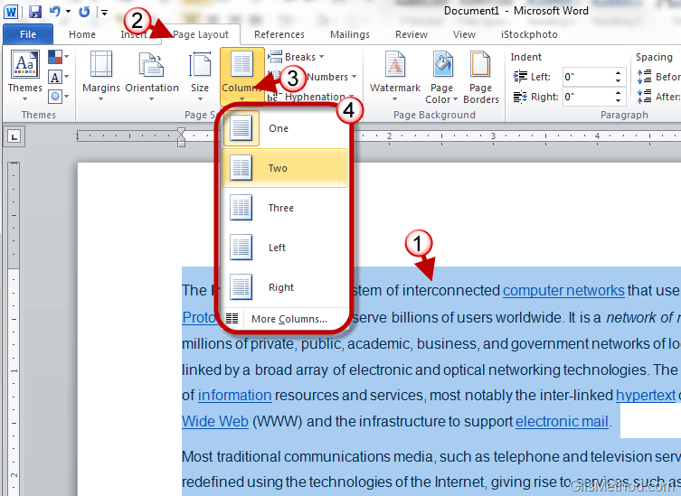 Tip Use Columns to Vertically Split Content in Word Documents