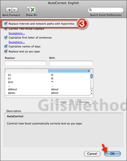 How to Disable Automatic Hyperlinks in Excel 2011