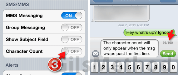 How to Enable Text Message Counts on the iPhone