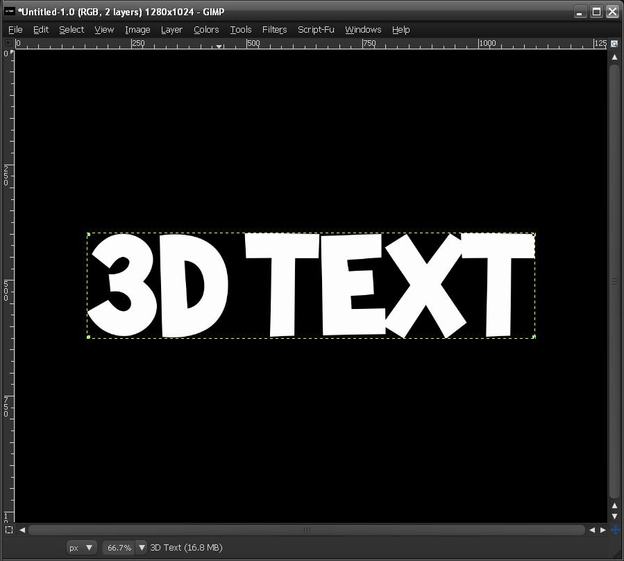 Tutorial Make 3D text! • GIMP Chat