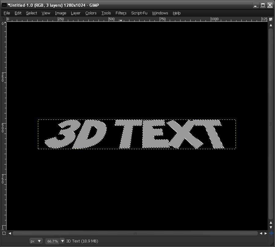Tutorial Make 3D text! • GIMP Chat