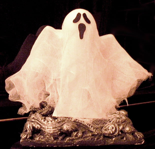 Paper Towel Roll Ghost Decoration Gina Tepper