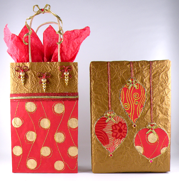 gift wrapping using recycled materials