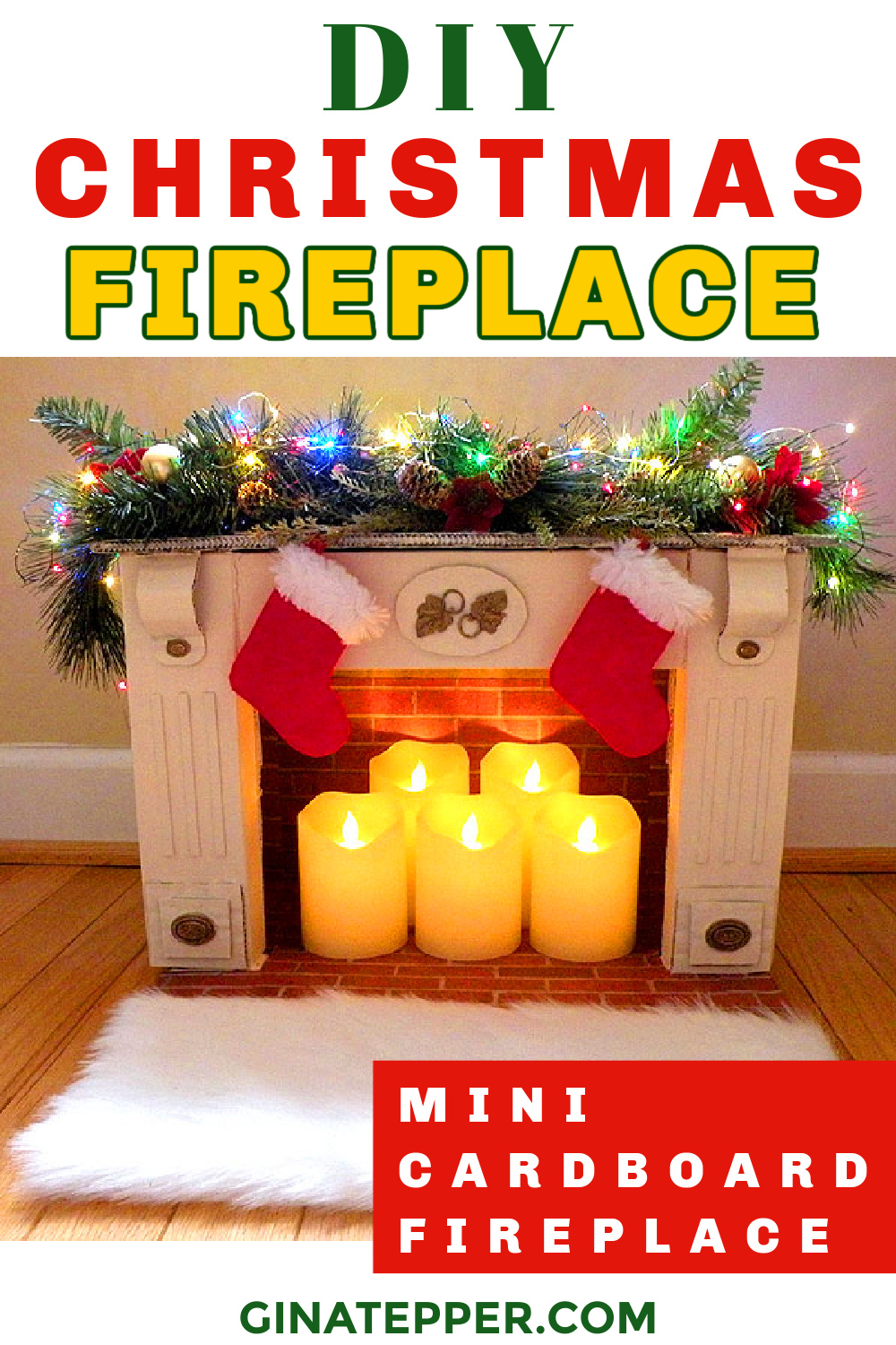 Easy DIY Mini Faux Fireplace Gina Tepper