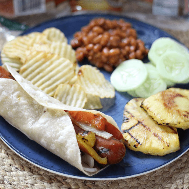 Easy Grilled Sausage Wrap with Veggies Easy Summer Meal!