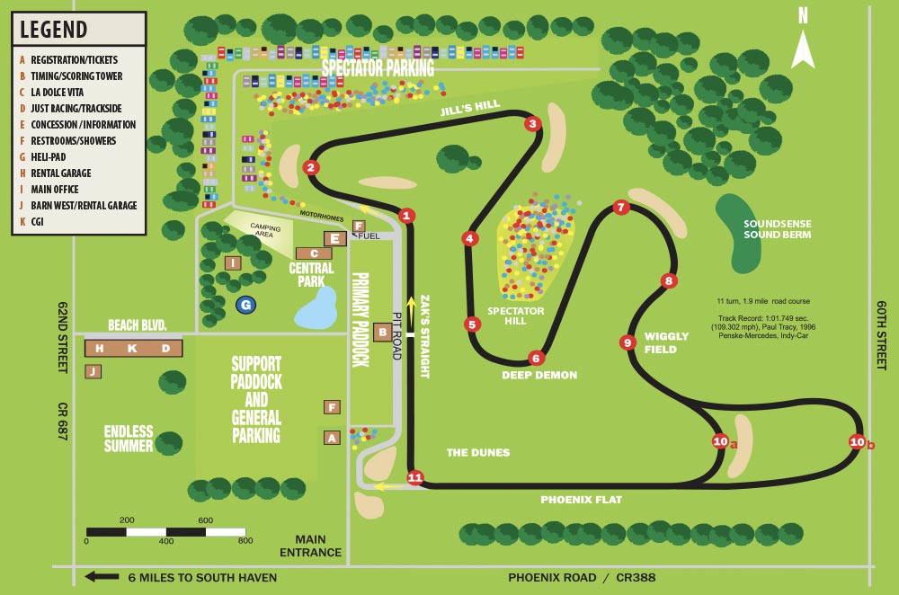 GingerMan Raceway Track Maps