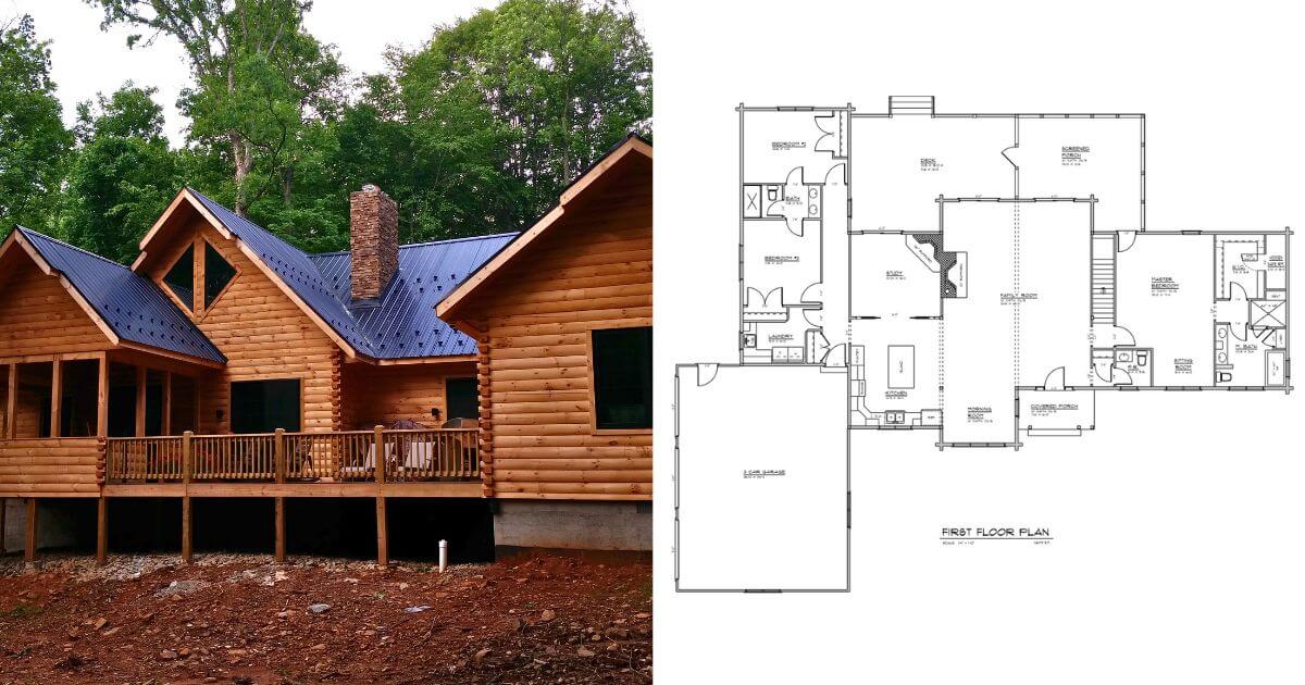 Single Level Log Home Floor Plan Ideas for Easy Living