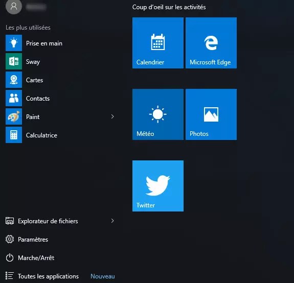 Windows 10, les plus utilisées du Menu Démarrer ne fonctionne pas ? GinjFo