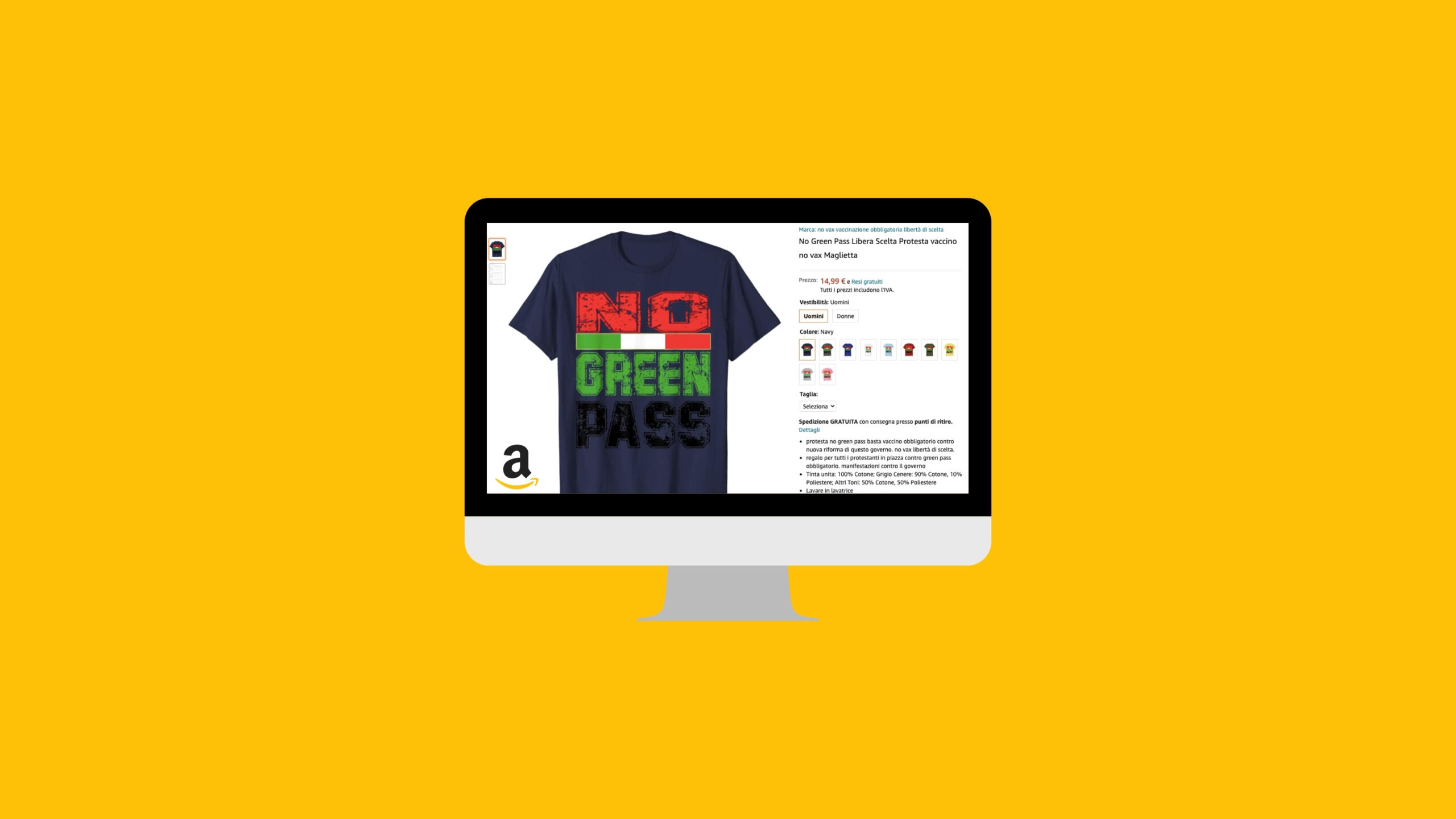 Gadget novax su Amazon, la vetrina dei rivenditori Giornalettismo