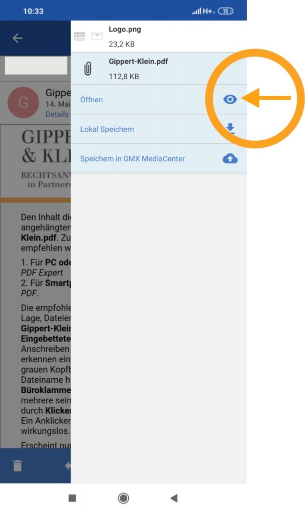 PDFMails auf AndroidHandys und Tablets › Technischer Support