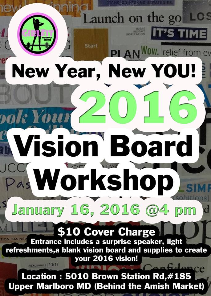 GirlFit Workout Studio Vision Board