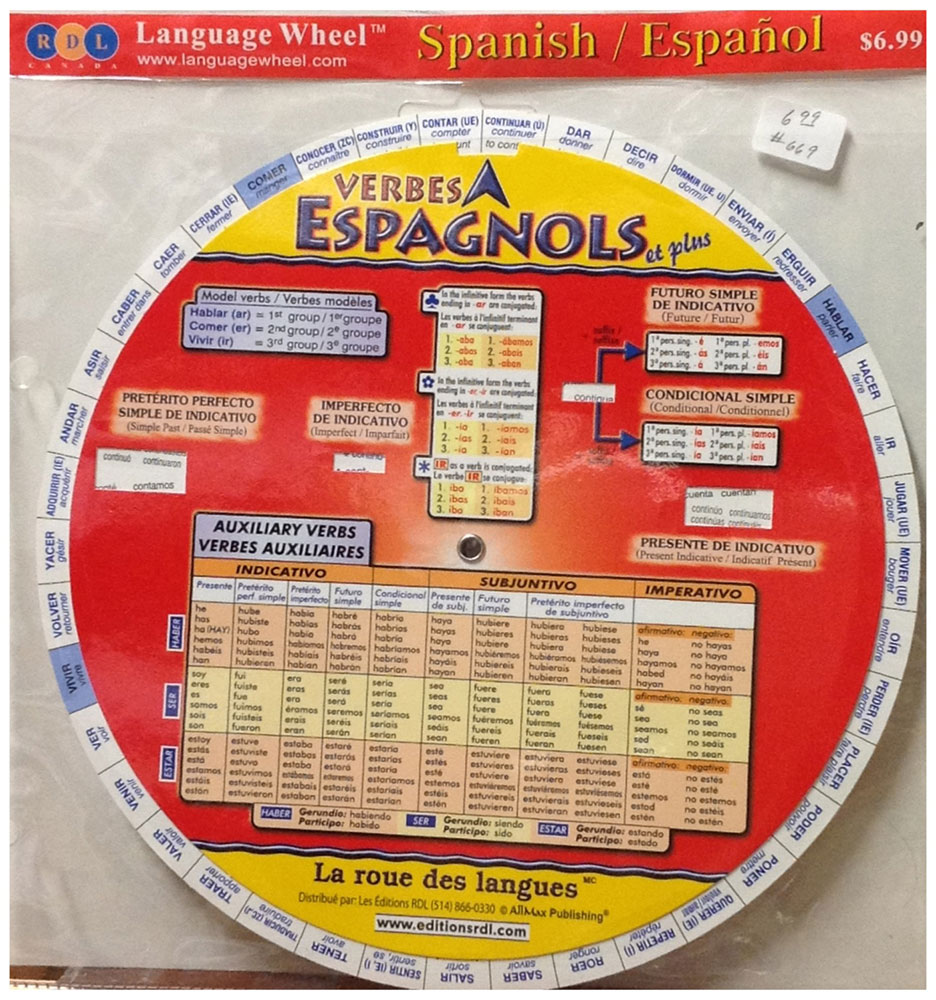 Verb Wheel Spanish (French and English) Girol Books