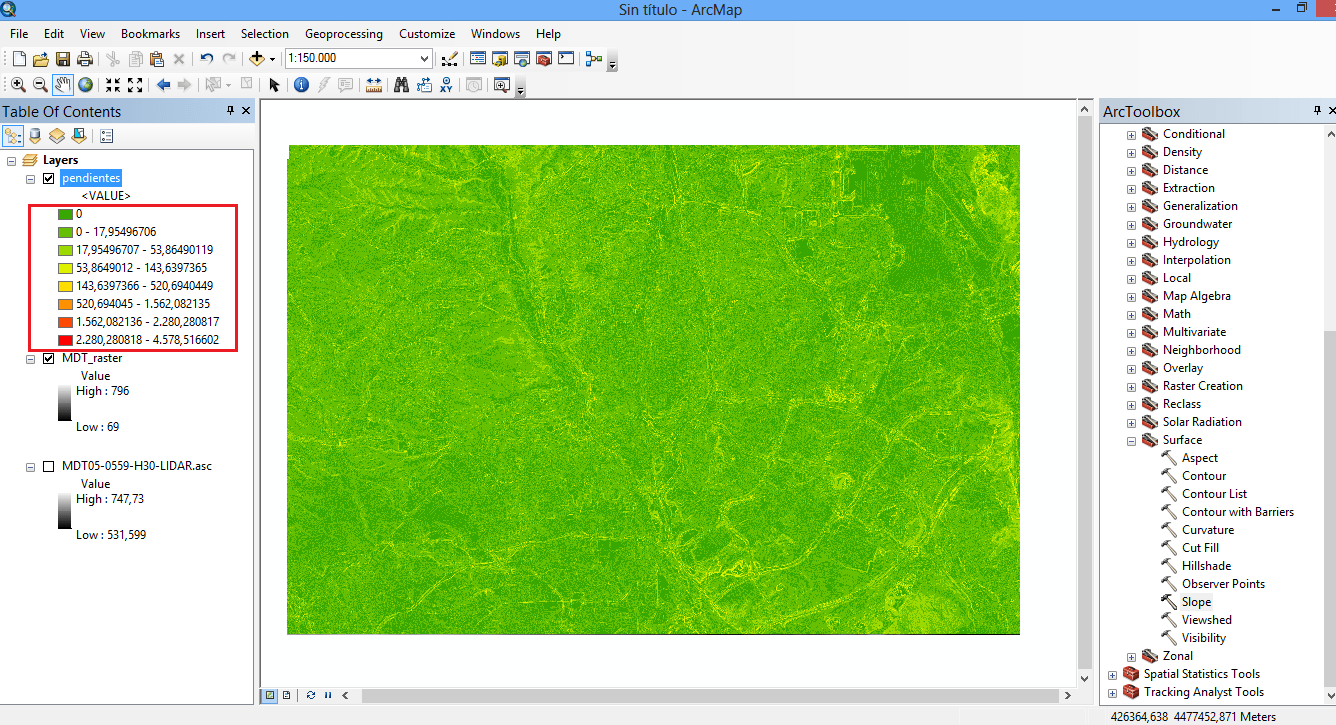 Slope Map In Arcgis How To Create A Slope Map From A Digital Terrain Model In Arcgis